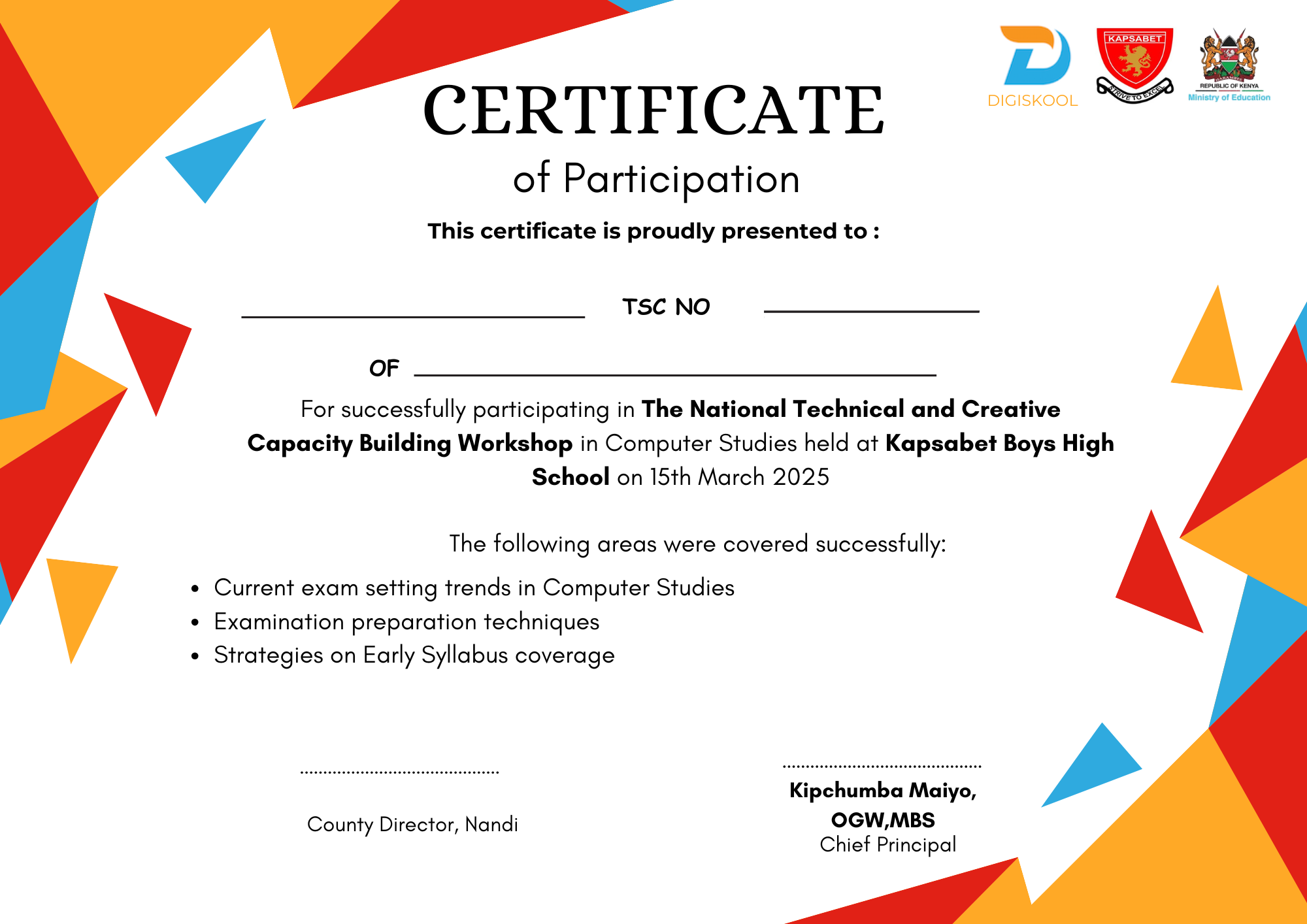 Certificate Design